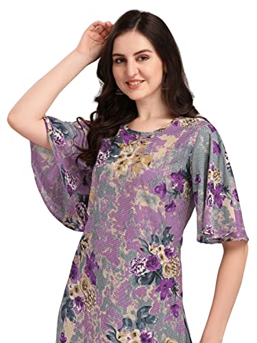 Image of EthnicJunction Women's Crepe Floral Printed Ready to Wear Straight Kurti