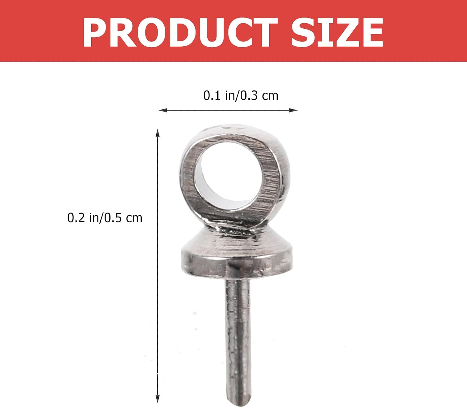 SEWACC 2 Sets Small Copper Screw Eye Pins Hooks for Jewelry Making DIY Pendant Material Rustproof Threaded Eyelet Hooks for Arts Crafts Projects