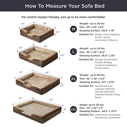 Bedsure Orthopedic Dog Bed For Medium Dogs - Waterproof Medium Foam Sofa With Removable Washable Cover, Waterproof Lining And Nonskid Bottom Couch For Pet, Brown #TOP5
