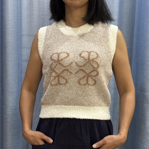 2024 Fall Cropped Sweater Vest Casual Loose Knit Pullover Sleeveless Sweater for Top2