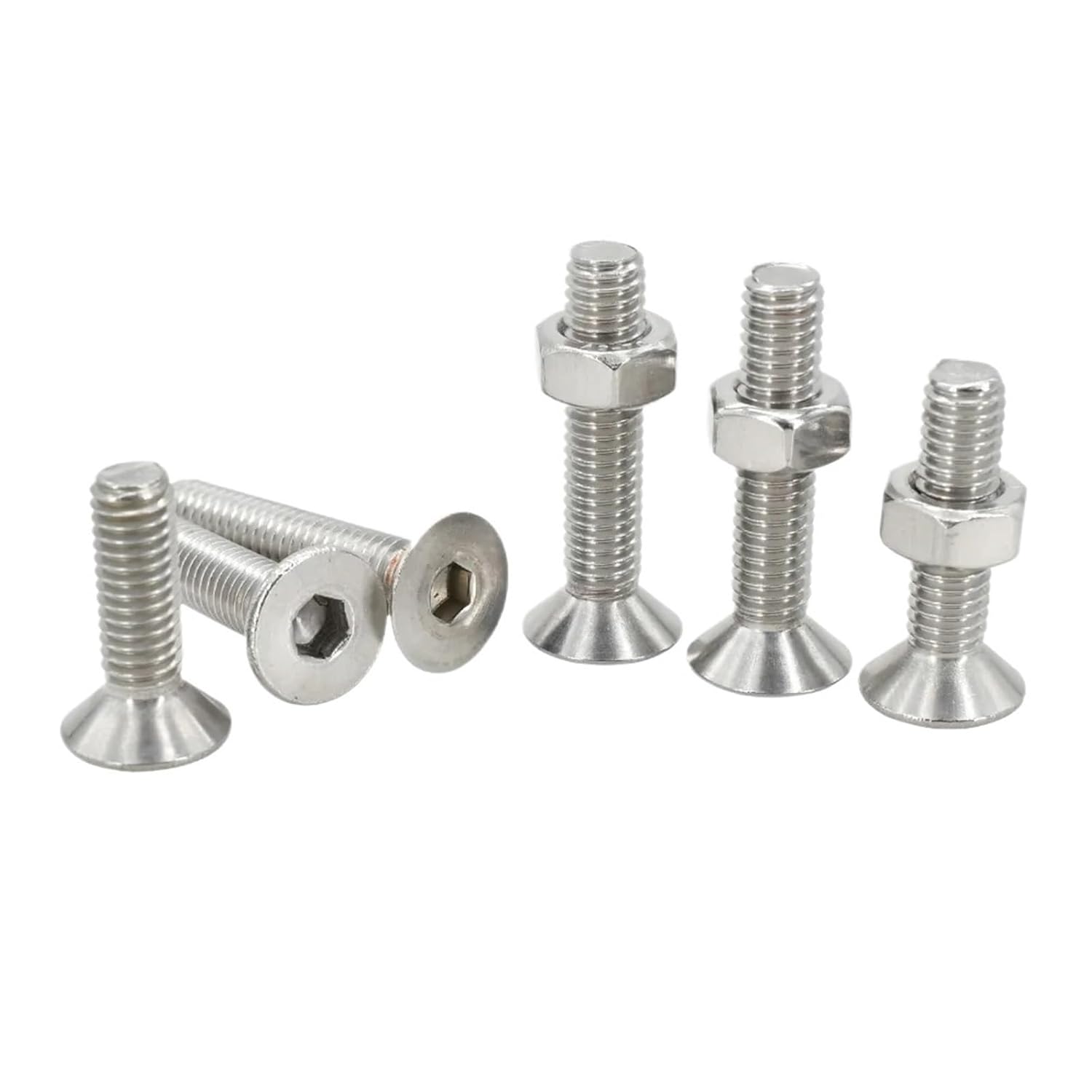 Bolt kit 270pcs Stainless Steel Screw Bolt Nut Washer Kit Countersunk Machine Screws Gasket Hex Allen Nuts Set Assortment