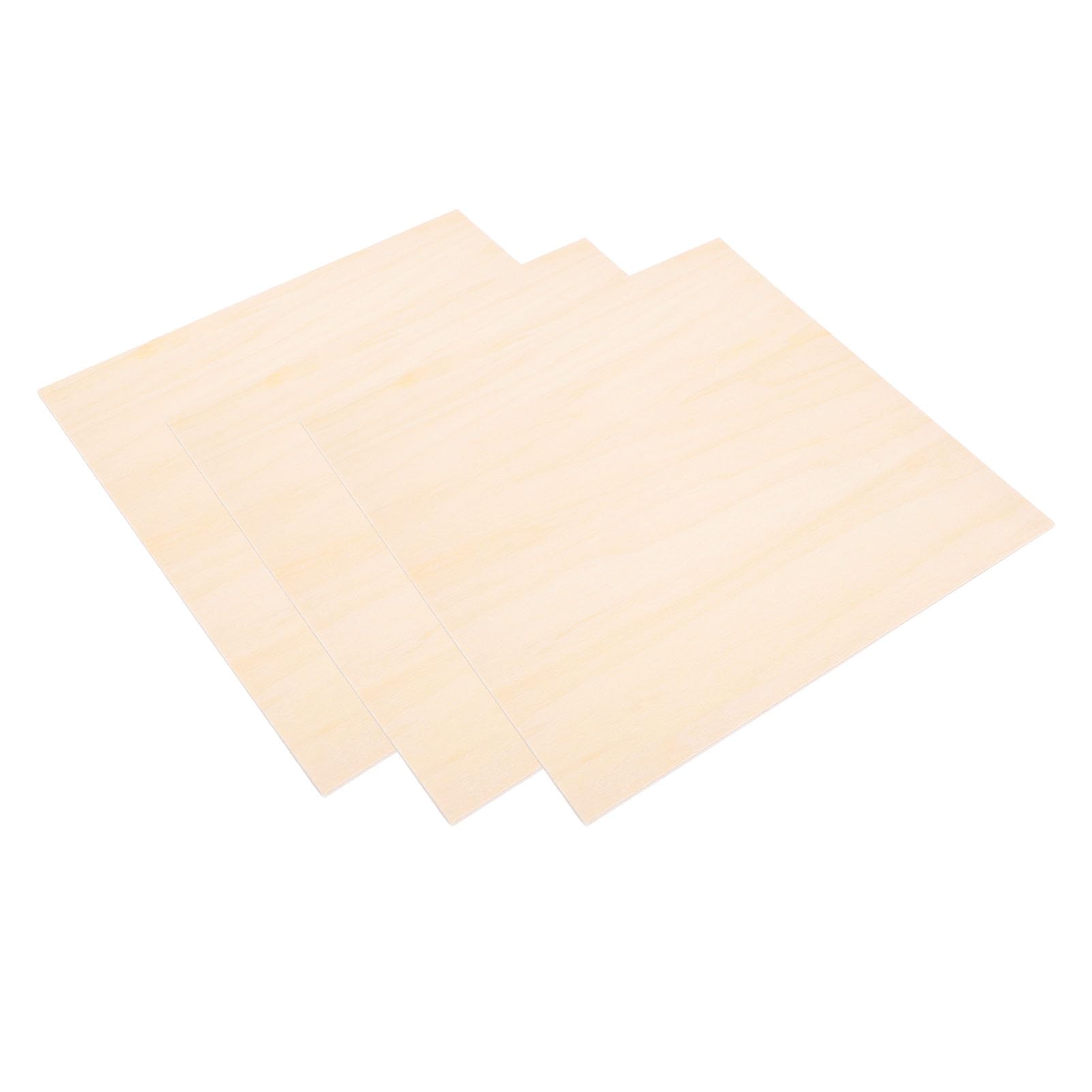 YWBL-WH Arkusze Lipowe o Grubości 3 Mm, Niedokończone Płyty ze Sklejki do Barwienia Przy Cięciu Rzemieślniczym (400x400mm)