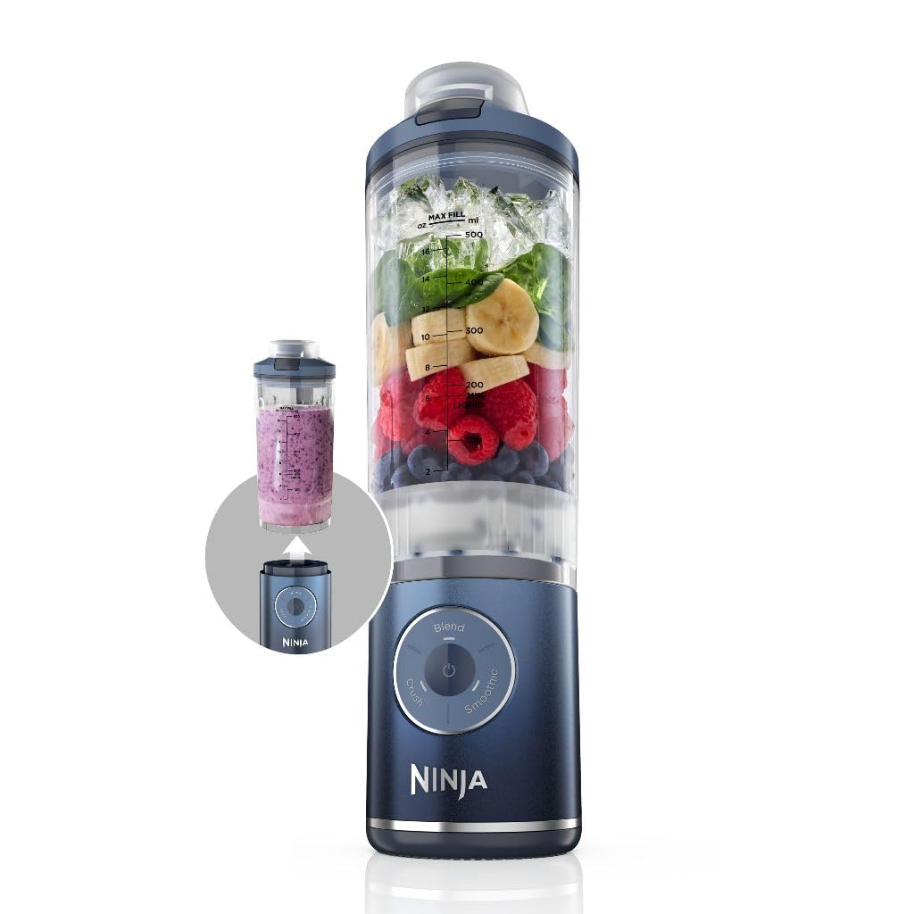 Ninja Blast Max Portable Blender, 650ml, Dark Navy : Amazon.sg: Toys