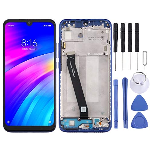 Ecran LCD Xiaomi Redmi 7 pour retrouver vos photos et applications cadre bleu