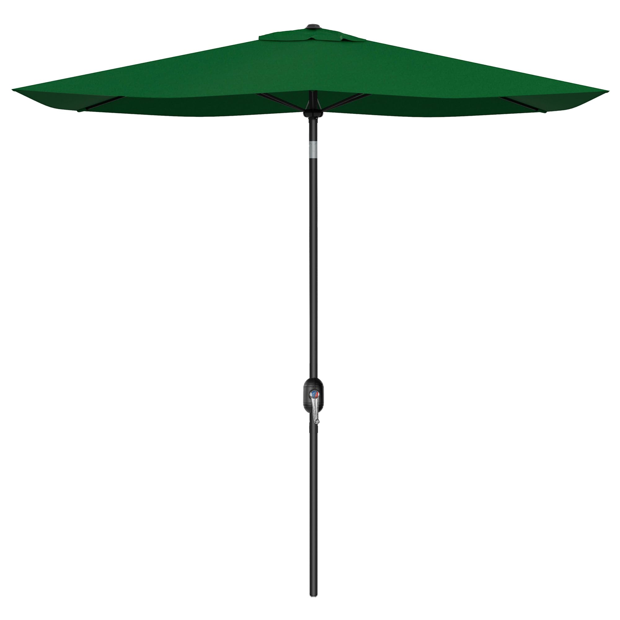 Outsunny Sombrilla de Terraza Exterior Parasol de Terraza Exterior con Ángulo Ajustable Mástil de Aluminio y Protección UV 50+ Sombrilla para Jardín Patio