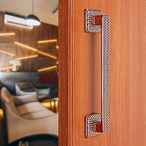 LAPO Sun Door Handles for Main Door | Main Door Handle | Door Handle | Zinc Alloy(8 inches, Pack of 1,Rose Gold Finish)