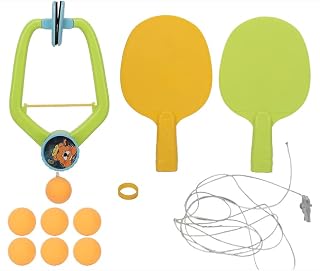AZIStore Hanging Table Tennis Trainer Set 2 Rocket Bats 6 Ping Pong Balls Kids Indore Games Indore Table Tennis Trainer Kids Toys 3 4 5 6+ Years Children Indoor Games