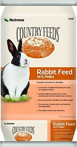 Amazon Com Nutrena Country Feeds 16 Pellet Rabbit Feed 50 Pounds Pet Supplies