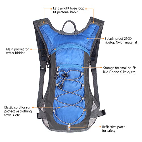 Image of Unigear Hydration Pack Backpack with 70 oz 2L Water Bladder for Running, Hiking, Cycling, Climbing, Camping, Biking