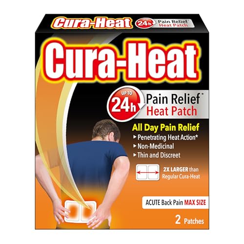 Cura-Heat Back Pain MAX Size 2 Patches