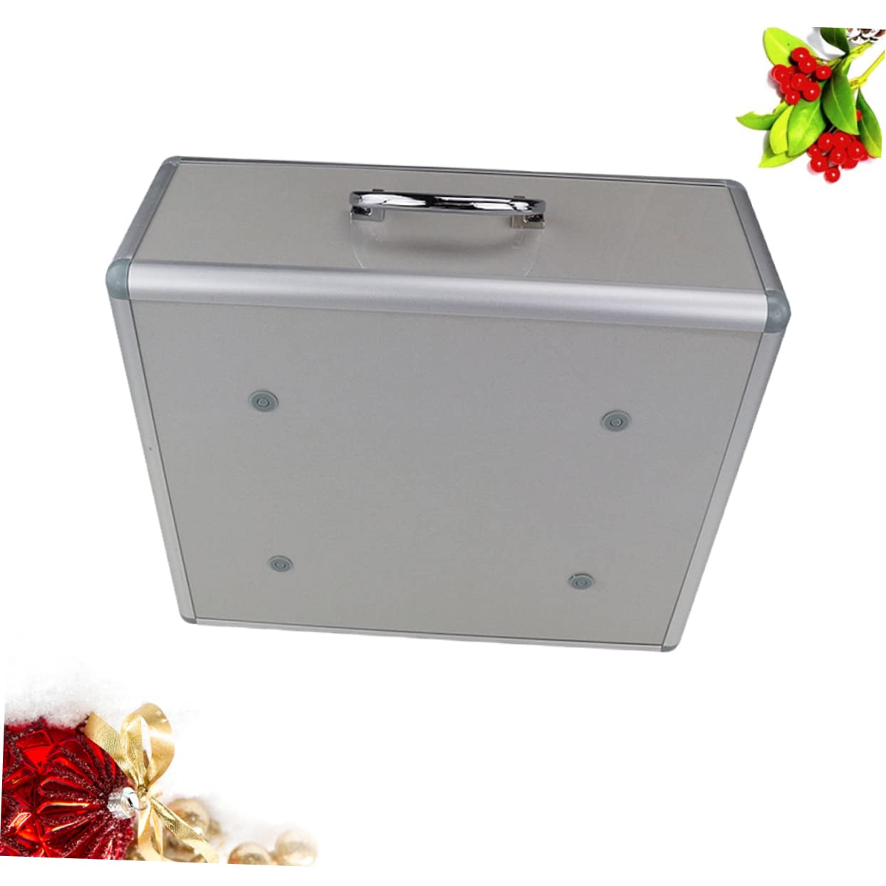 Botiquín Plata Portátil de Primeros Auxilios de Aleación de Aluminio | Tres Compartimentos Tapa, Uso en Casa y Exterior, Diseño de Pared, Contenedor de Almacenamiento para Niños