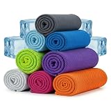 Sikeydels Kühlhandtuch 8 Stück (100 x 30 cm), Ice Cooling Towel Kühltuch, Cooling Towel für Fitness, Kühles Kaltes Handtuch für Yoga, Gym, Golf, Schwimmen, Outdoor-Sport