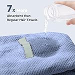 Extra Large Microfiber Hair Towel for Women,Super Soft Anti Frizz & Quick Dry for Curly Hair,Ultra Absorbent Hair Wrap Towels for Long,Thick,Wet Hair 24x42 Inches (Blue) - Image 2