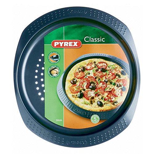 Pyrex Classic Metal Stampo Pizza, Alluminio, Nero