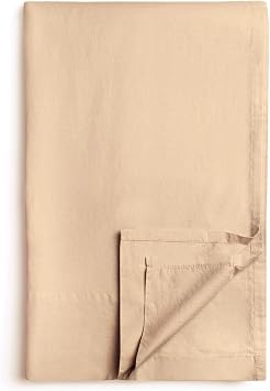 Sunset Sand Brushed Cotton Percale King Flat Sheet