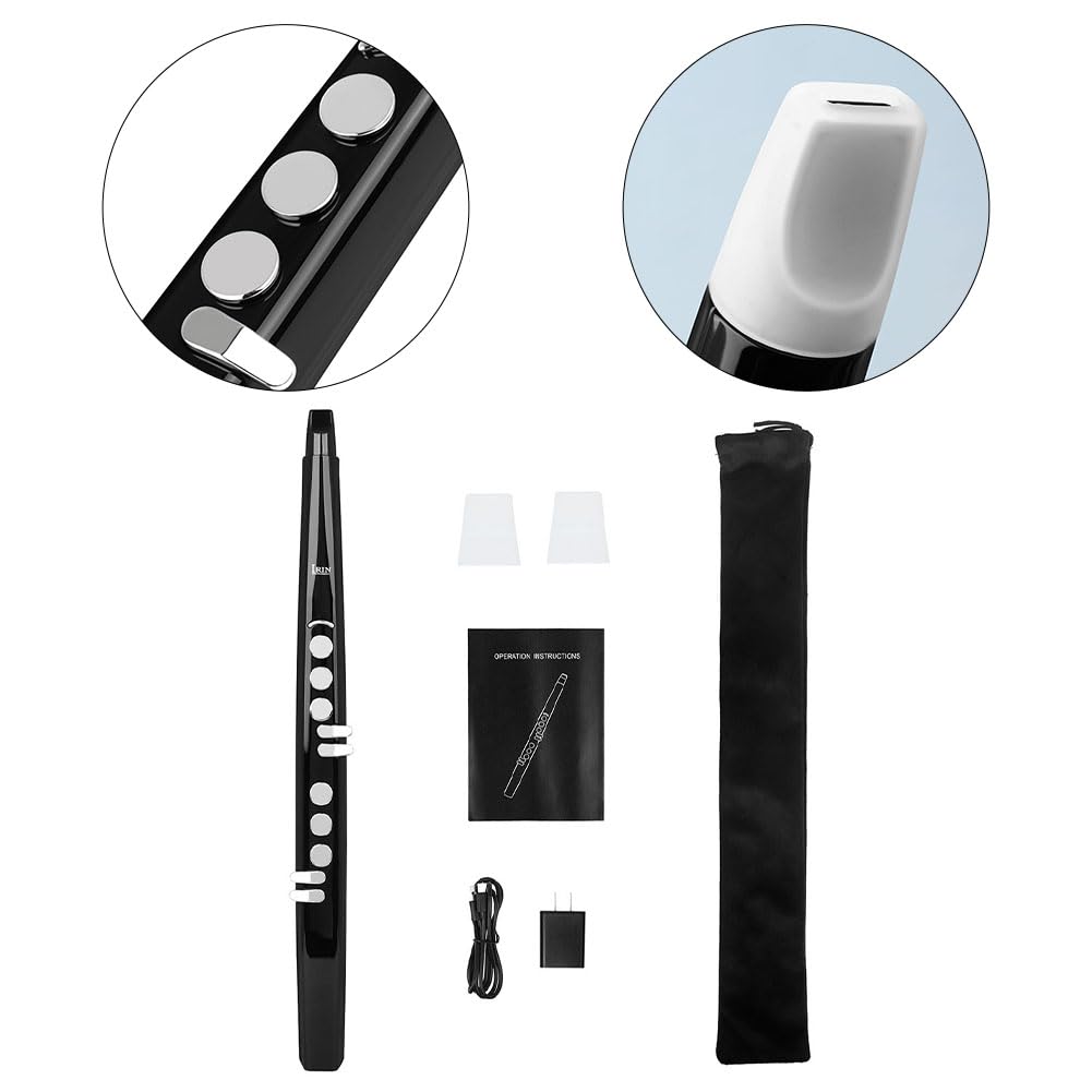 IRIN - Flauto elettrico per sassofono, schermo a LED, doppia funzione vocale, uscita midi, design piccolo e alla moda, 13 toni, batteria ricaricabile