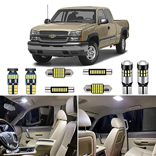 Bombillas LED de interior para GMC Sierra 1999-2006 kit de 12 luces para viajes nocturnos