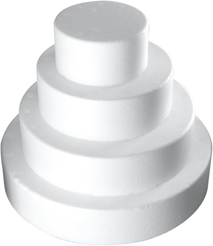 Ideas with heart styrofoam cake consisting of polystyrene pedestals cake dummy creative gift idea for DIY: Polystyrene cake/candy cake/decoration/cake/DIY craft idea., 4-stöckig