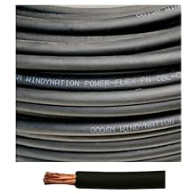 2 مقياس 2 AWG 10 Feet Black Welding Battery Pure Copper Flexible Cable Wire - Car، Inverter، RV، Solar
