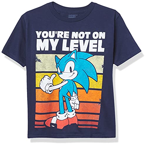 T-shirt Sonic the Hedgehog garçon bleu marine taille 7 ans SEGA