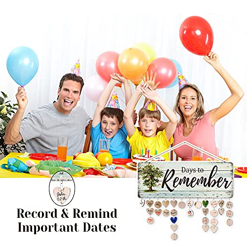 Grandma Gifts - Diy Wood Family Birthday Reminder Calendar - Days To Remember - Hanging Board For Important Dates Tracker Home Decorative Plaque Sign #TOP6