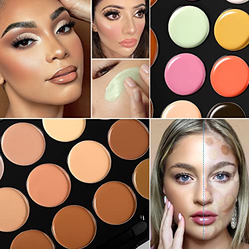 De'lanci True Complexion Contour Palette, La Catrina 20 Color Concealer Palette Professional, Natural Cream Contour Kit With Waterproof & Malleability Performance, Contouring Palette Cream For Christmas Makeup #TOP4
