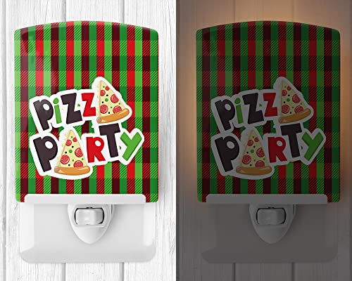 Lámpara de noche cerámica Pizza Party 6x4x3 pulg miniatura 2