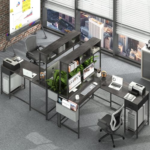 Yoobure W02-LSDS01GRAY L Shaped Desk Gaming Desk thumb #3