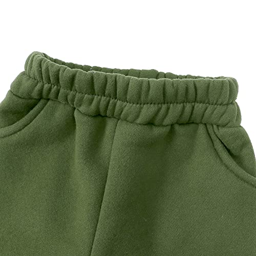Image of MYGBCPJS Youth 2PCS Jogger Outfits Set Fleece Hooded + Sweatpants Boys Girls Athletic Sweatsuits Pullover Clothes