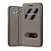 Produktbild Cadorabo Hülle für Samsung Galaxy J3 / J3 DUOS 2016 in Stein BRAUN  Handyhülle mit Magnetverschluss, Standfunktion und 2 Sichtfenstern  Case Cover Schutzhülle Etui Tasche Book Klapp Style