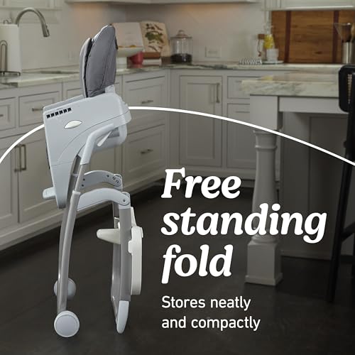 Image of Graco DuoDiner DLX Highchair, 6 Stages of Use - Infant to Baby High Chair, Infant to Toddler Booster Seat, Youth Stool, 5 Adjustable Height Positions, Lilac Mod