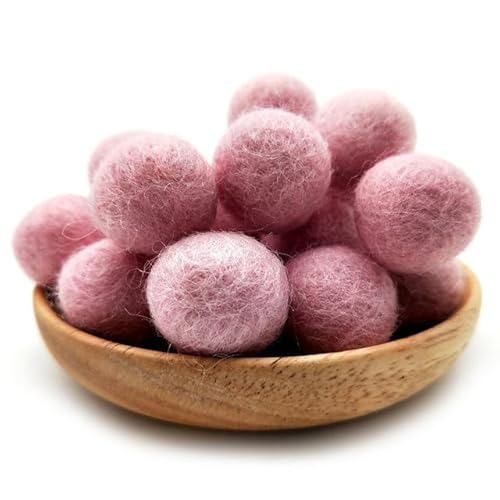 ZQMALL 20 Piezas Bola de Fieltro de Lana de 10/12/15/20mm, pompón de Fieltro Colorido para Pared, Fiesta, decoración del hogar, guirnaldas, Cartel Colgante