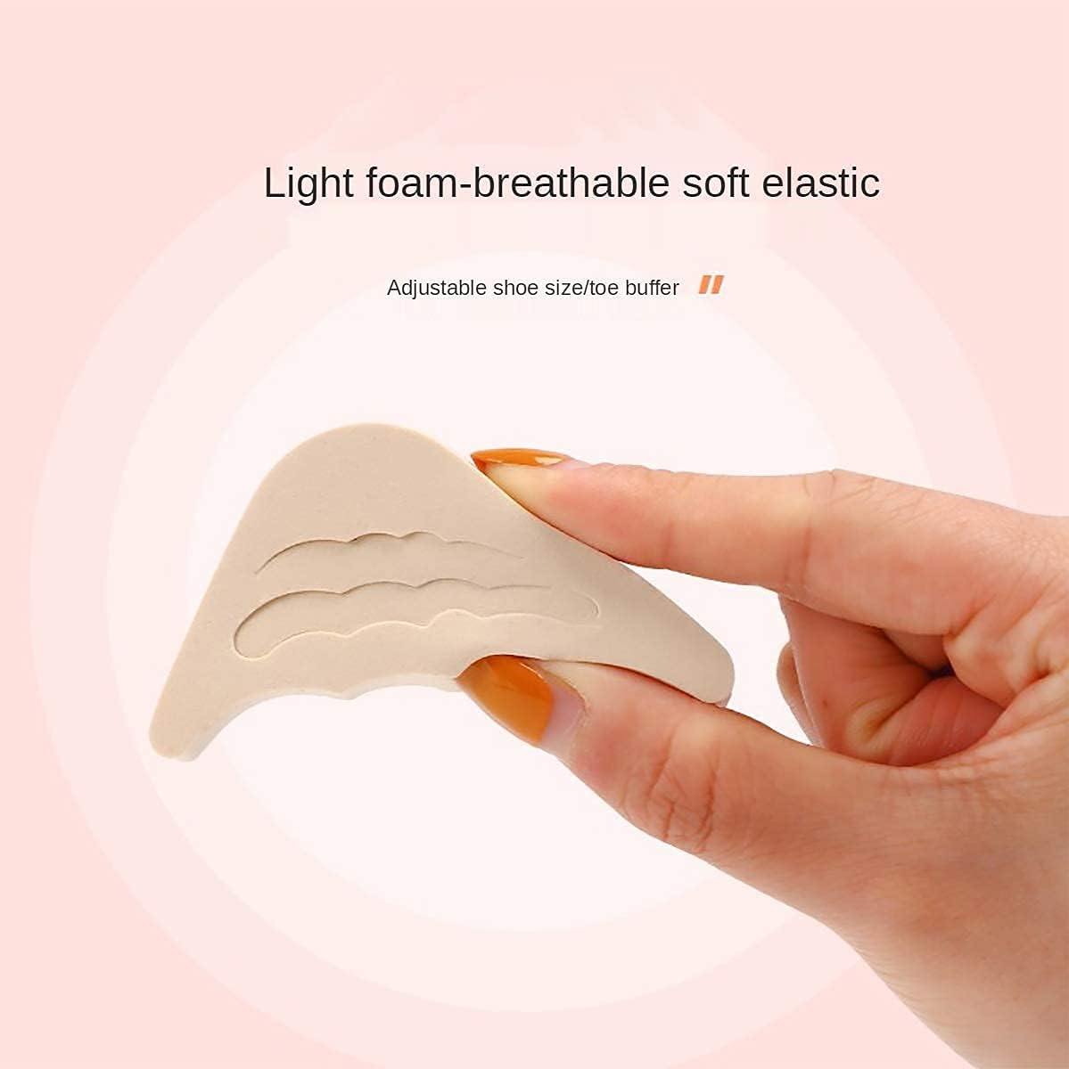 SooGree Reusable Toe Filler Inserts,Adjustable Toe Plug Shoe Too Big Inserts for Women Men Pumps Flats Sneakers (2Pair) image 5