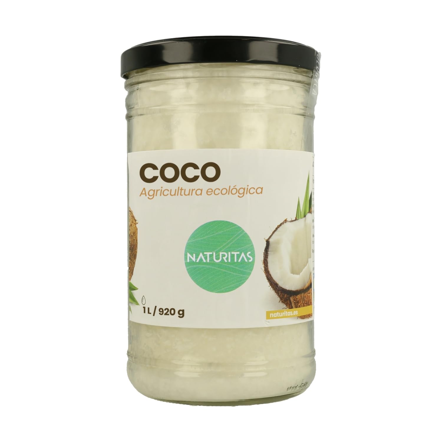 Coco BIO | 1 L | Naturitas Essentials | Aceite de coco Bio virgen | Prensado en frío sin refinar | Aceites y Vinagres