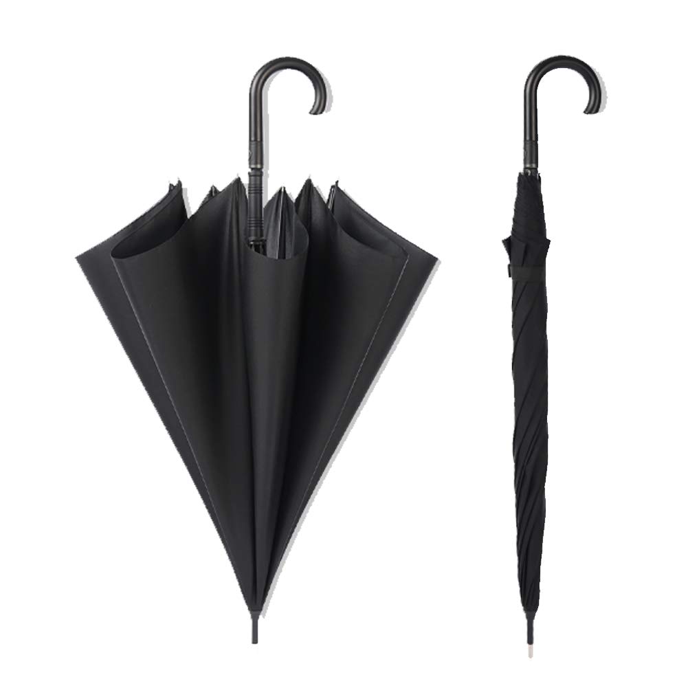 Umbrella Paraguas, Apertura/Cierre Automático, Paraguas De Viaje Impermeable, Luz Ergonómica Y Paraguas Portátil, Funda Protectora Portátil Y Asa Antideslizante, Negro