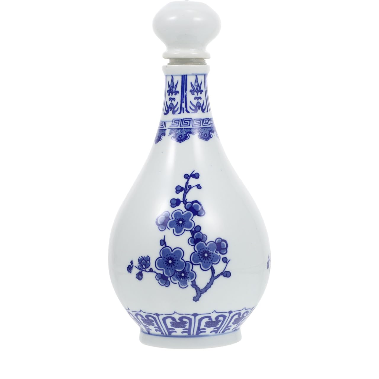 Pot à vin en céramique bleu et blanc traditionnel pour restaurant
