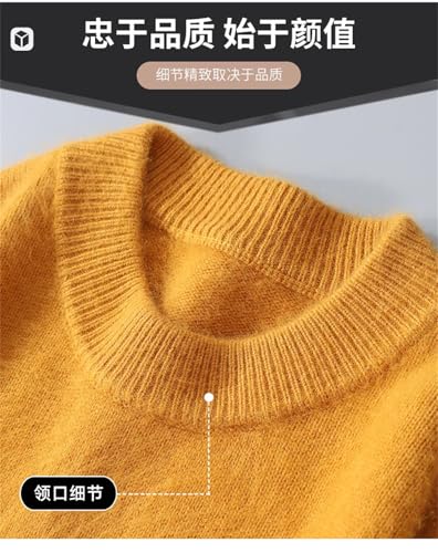 Dcvmvmn Men's Cashmere Sweater Half High Collar Pullovers Knit Sweater Winter Thickened Long Sleeve Jumpers2
