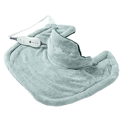 Sunbeam Heating Pad for Neck & Shoulder Pain Relief | Standard Size Renue, 4 Heat Settings with Auto Shutoff | Light Blue, 22 Inch x 19 Inch