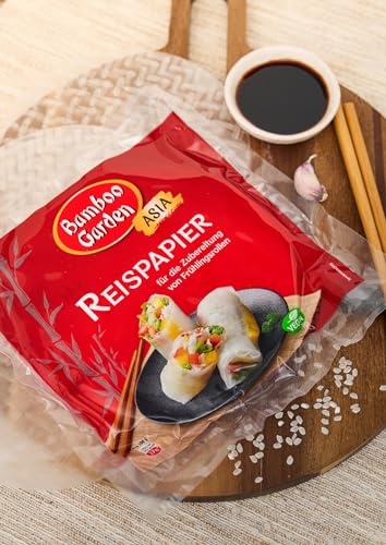 Foto von Bamboo Garden, Reispapier, für die Zubereitung von Frühlings- und Sommerrollen, Vegan, 1 x 150 g