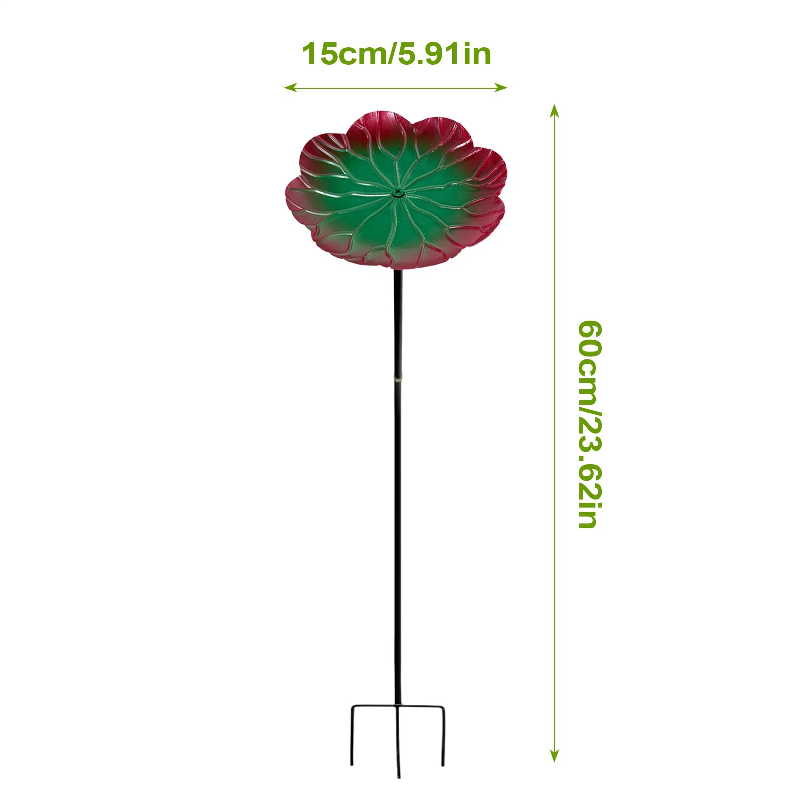 Baño para pájaros de metal para exteriores, independiente con base de 3 dientes, bebedero decorativo para pájaros, para jardín, bebedero de metal para terraza, césped, estanque