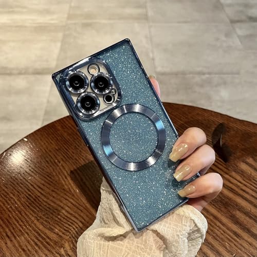 Coque iPhone 14 Pro bleu ciel contre les chutes et compatible induction sans fil