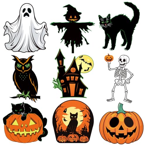 Large Size Vintage Halloween Decorations Double-Sided Halloween C...