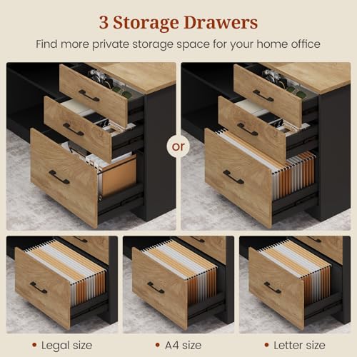 L shaped executive office desk