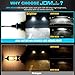 JDM ASTAR Fanless Design H16 Up to 60% More Downroad Visibility White LED Fog Light Bulbs