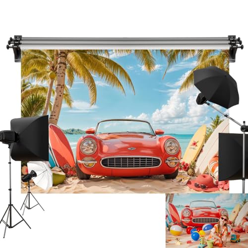 Kate 7x5ft/2.2x1.5m Summer Backdrop for Photography Beach Photoshoot Background Photo Video Studio Props