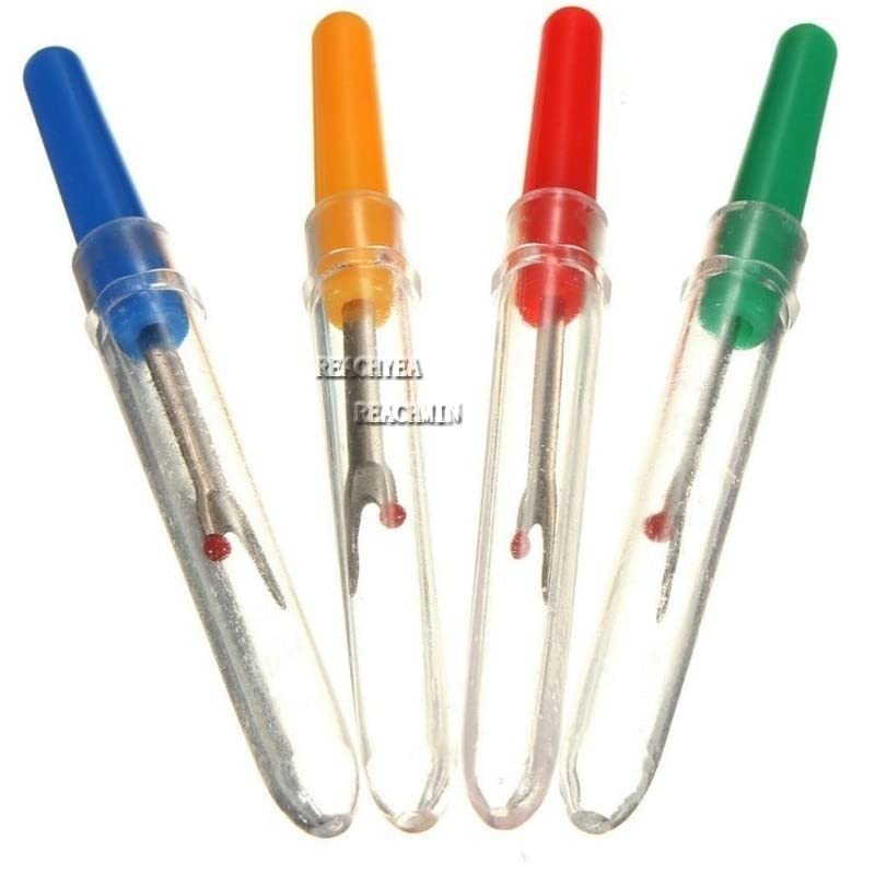 4pcs X Plastic Handle Seam Stitch Ripper Unpicker Thread Cutter Sewing Tool - (Color: Random)