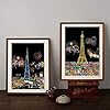 Scratch Art for Adults Kids, Rainbow Painting Night View Scratchboard(A4), Crafts Set: 8 Sheets Scratch Cards with 6 tools in Bag - Fireworks, Big Ben, Cristo Redentor, Ferris Wheel(Landmark Building) #2