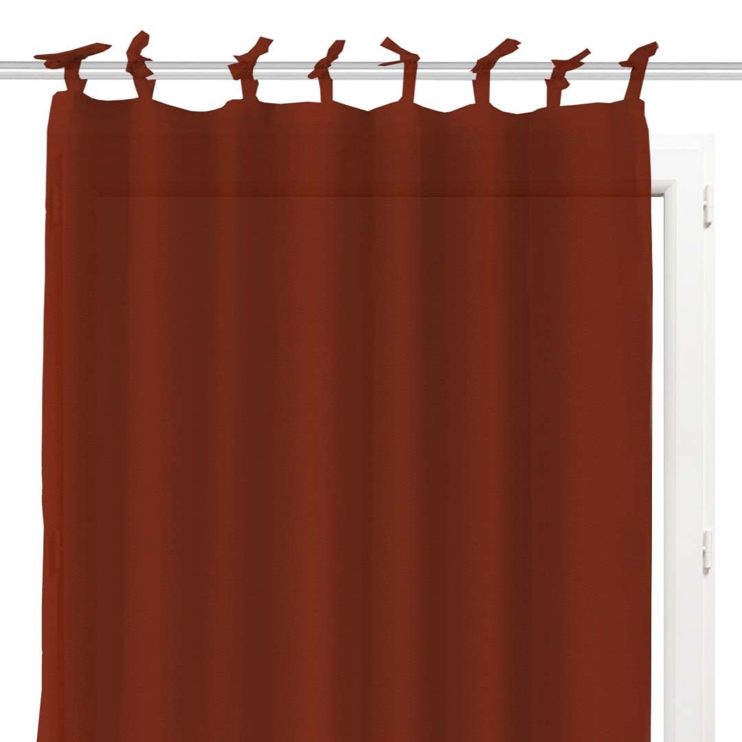 Soleil d'ocre Cotton Net Curtains 140 x 240 cm Brick