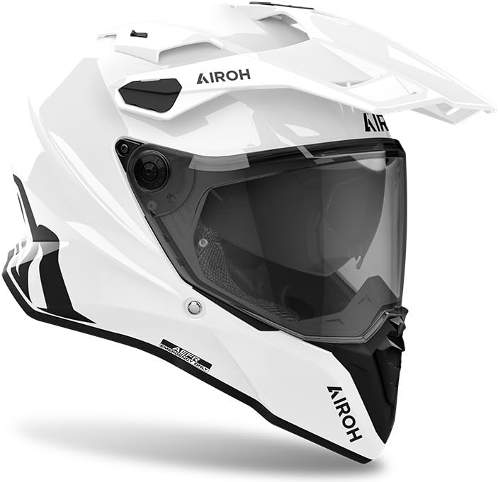 Casque Dual Airoh Commander 2 Blanc Gloss Taille S pour Moto Trail - 2