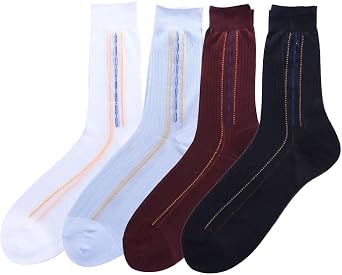 Kopida 4 Pairs Mens Ultra Thin High Sheer Nylon Socks Silk Socks Business Socks Soft Mid Calf Sock for Women Men